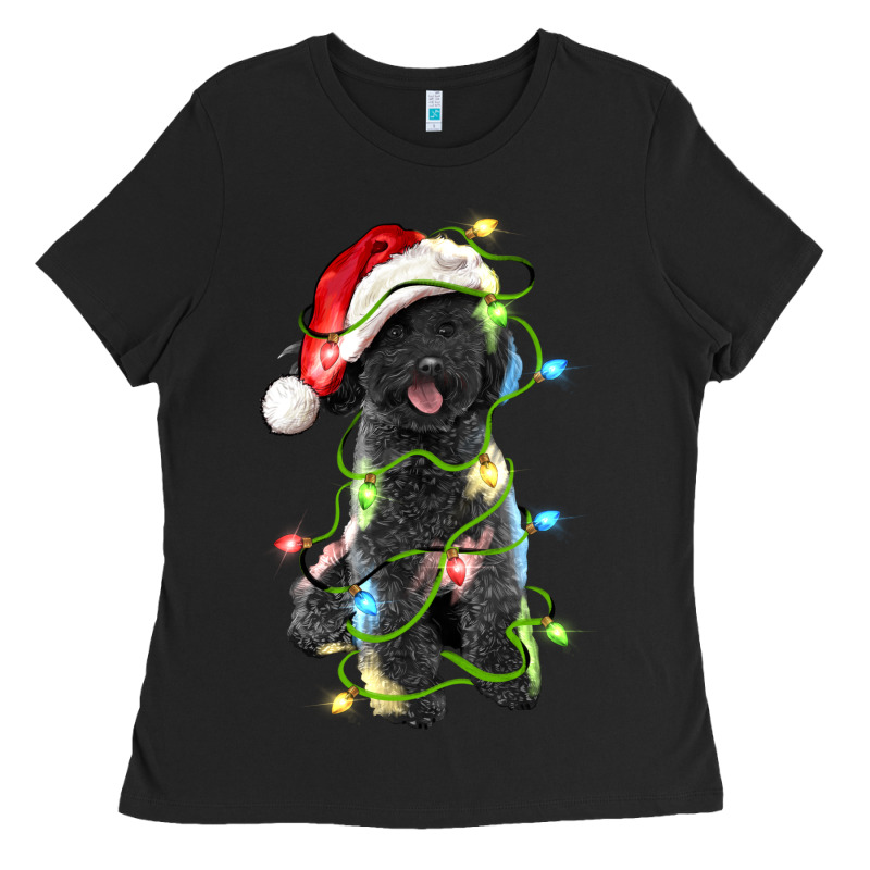 Christmas Black Poodles Dog Ladies Tee by LillyAllenDesigns | Teevron