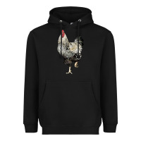 Black wyandotte rooster Heavyweight Hoodie - LillyAllenDesigns