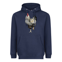 Navy wyandotte rooster Heavyweight Hoodie - LillyAllenDesigns