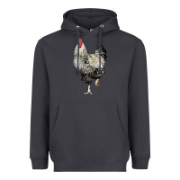 Smoke wyandotte rooster Heavyweight Hoodie - LillyAllenDesigns