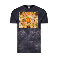 Cloud Black Fall Pumpkins and Sunflowers with Leopard Vintage Tee - texasbilliewilder