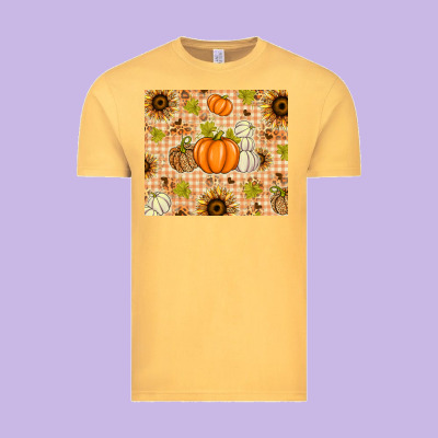 Fall Pumpkins And Sunflowers With Leopard Vintage Tee Designed By Texasbilliewilder