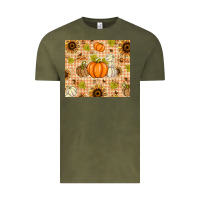 Vintage Olive Fall Pumpkins and Sunflowers with Leopard Vintage Tee - texasbilliewilder