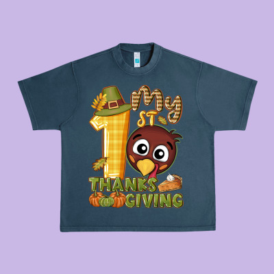 My 1st Thanksgiving With Turkey Urban Heavy Tee Designed By Nancycooperartshop