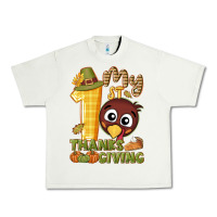 Pistachio My 1st Thanksgiving with turkey Urban Heavy Tee - NancyCooperArtShop