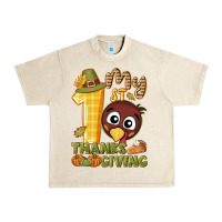 Sandshell My 1st Thanksgiving with turkey Urban Heavy Tee - NancyCooperArtShop