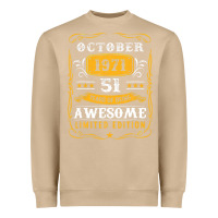 Mushroom 51 Years Old Gifts 51st Birthday Vintage October 1971 Heavyweight Sweatshirt - lanVoArt