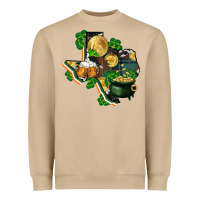 Mushroom texas map st patrick's day Heavyweight Sweatshirt - FaDigitalArtStudio