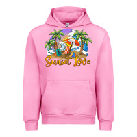 Fuchsia Pink sunset love Urban Hoodie - BarkalooDesign