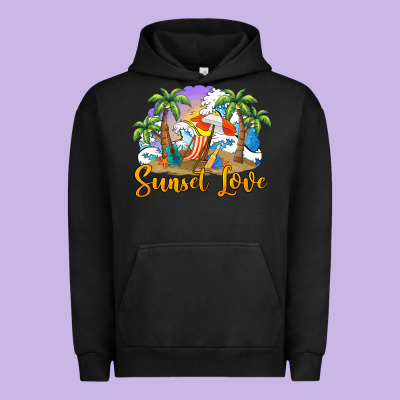 Sunset Love Urban Hoodie Designed By Barkaloodesign