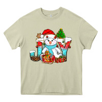 Mossy joy christmas with snowman bbs Heavy Core Tee - BundleAndBundleShop