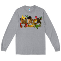 Heather Grey black is beautiful Long Sleeve Tee - CowGirlArtShop