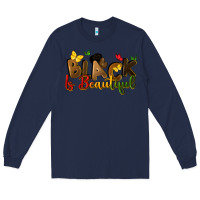 Navy black is beautiful Long Sleeve Tee - CowGirlArtShop