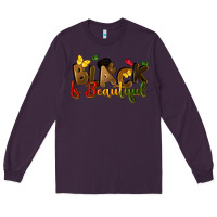 Plum black is beautiful Long Sleeve Tee - CowGirlArtShop