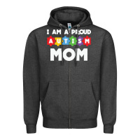 Charcoal Heather LIL Autism Mom Zipper Hoodie - CowhideDigitalArt