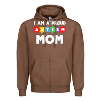Chestnut LIL Autism Mom Zipper Hoodie - CowhideDigitalArt