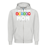 Dove Grey LIL Autism Mom Zipper Hoodie - CowhideDigitalArt