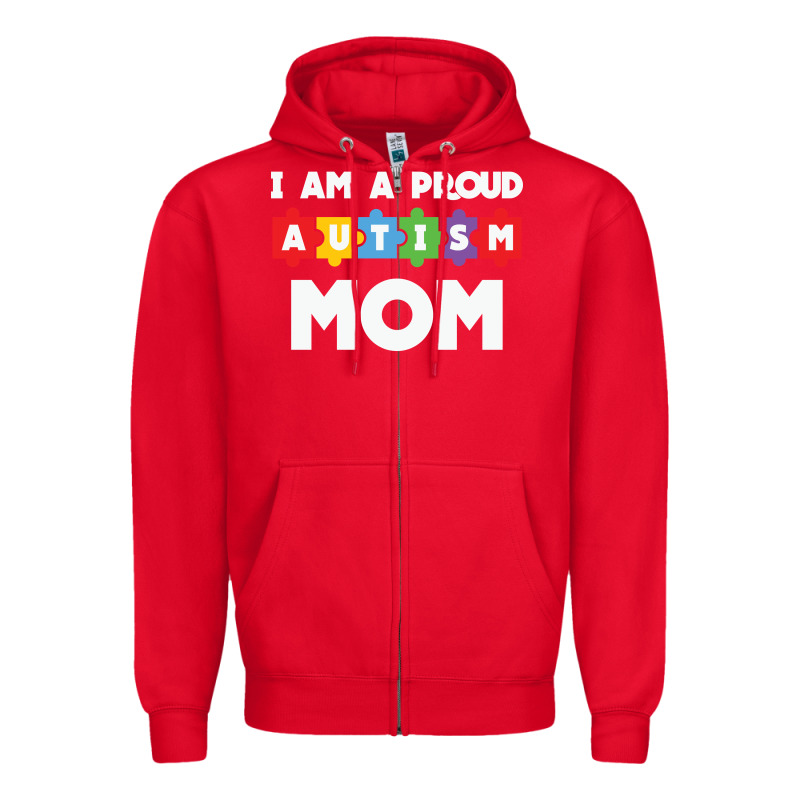Lil Autism Mom Zipper Hoodie by CowhideDigitalArt | Teevron