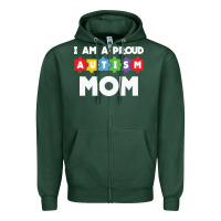 Sports Green LIL Autism Mom Zipper Hoodie - CowhideDigitalArt