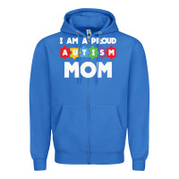 True Royal LIL Autism Mom Zipper Hoodie - CowhideDigitalArt