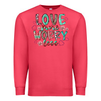 Cardinal love more worry less Premium Sweatshirt - RacoonDesign