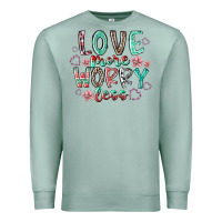 Seafoam love more worry less Premium Sweatshirt - RacoonDesign