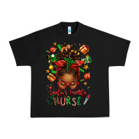 Black santa's favorite nurse afro messy bun Urban Heavy Tee - texasbilliewilder
