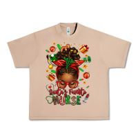 Burro santa's favorite nurse afro messy bun Urban Heavy Tee - texasbilliewilder
