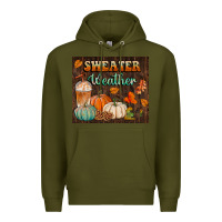 Army Green sweater weather tumbler Premium Hoodie - BundleAndBundleShop