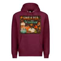 Burgundy sweater weather tumbler Premium Hoodie - BundleAndBundleShop