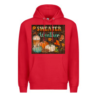 Red sweater weather tumbler Premium Hoodie - BundleAndBundleShop