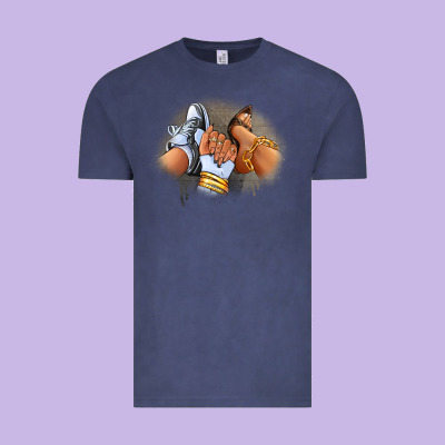Sneaker And Heel Afro Woman Vintage Tee Designed By Ranaportraitstore