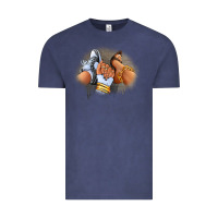 Vintage Denim Sneaker and heel afro woman Vintage Tee - RanaPortraitStore