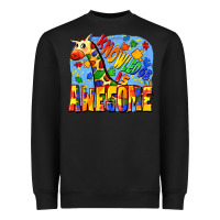 Black Knowledge is awesome Autism giraffe Heavyweight Sweatshirt - FaDigitalArtStudio