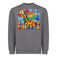 Storm Knowledge is awesome Autism giraffe Heavyweight Sweatshirt - FaDigitalArtStudio