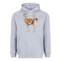 Heather Grey guanaco llama Heavyweight Hoodie - LillyAllenDesigns