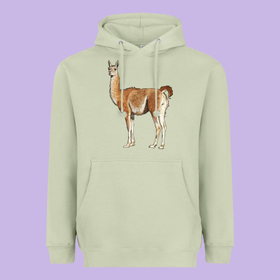 Guanaco Llama Heavyweight Hoodie Designed By Lillyallendesigns