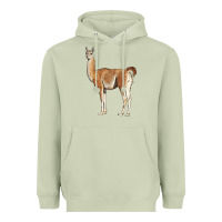 Matcha guanaco llama Heavyweight Hoodie - LillyAllenDesigns