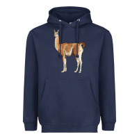 Navy guanaco llama Heavyweight Hoodie - LillyAllenDesigns