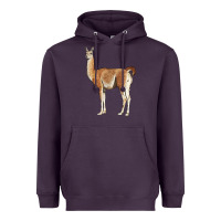 Plum guanaco llama Heavyweight Hoodie - LillyAllenDesigns