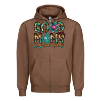 Chestnut Good Moms Say Bad Words Zipper Hoodie - CowhideDigitalArt