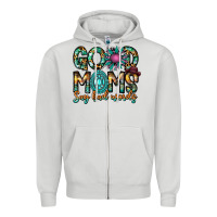 Dove Grey Good Moms Say Bad Words Zipper Hoodie - CowhideDigitalArt