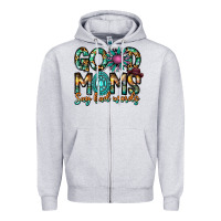 Heather Grey Good Moms Say Bad Words Zipper Hoodie - CowhideDigitalArt