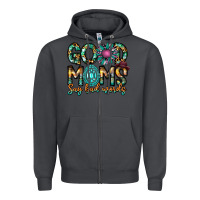Smoke Good Moms Say Bad Words Zipper Hoodie - CowhideDigitalArt
