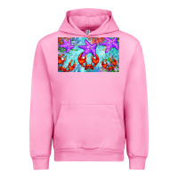 Fuchsia Pink crab and starfish  cup Urban Hoodie - BarkalooDesign