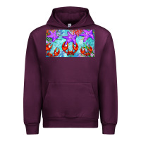 Mauve Wine crab and starfish  cup Urban Hoodie - BarkalooDesign