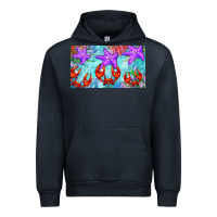 Navy crab and starfish  cup Urban Hoodie - BarkalooDesign