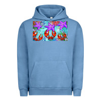 Pigment Pebble Blue crab and starfish  cup Urban Hoodie - BarkalooDesign