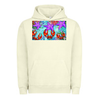 Pigment Pistachio crab and starfish  cup Urban Hoodie - BarkalooDesign
