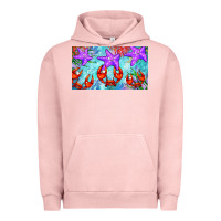 Pigment Salmon crab and starfish  cup Urban Hoodie - BarkalooDesign